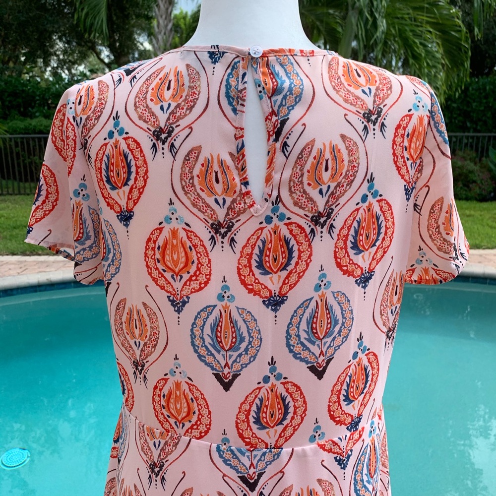 Women’s Aqua Lined Dress - Picture 6 of 9